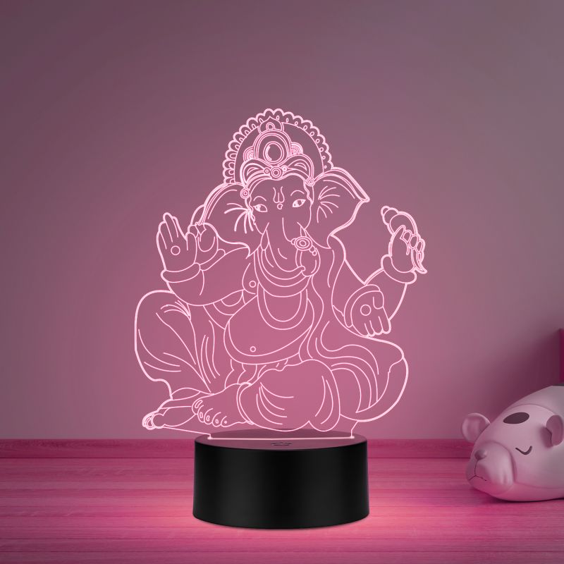 The Lord Ganesha Night lamp Color Changing Led Light with Remote Control  Decoration Lamp Gift for Diwali